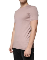 Dolce & Gabbana Brown Cotton Short Sleeves Round Neck T-shirt -   -  Dolce & Gabbana.