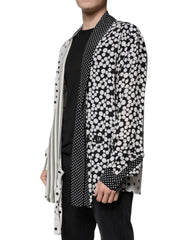 Dolce & Gabbana Black White Polka Dots Silk Men Casual Shirt -   -  Dolce & Gabbana.