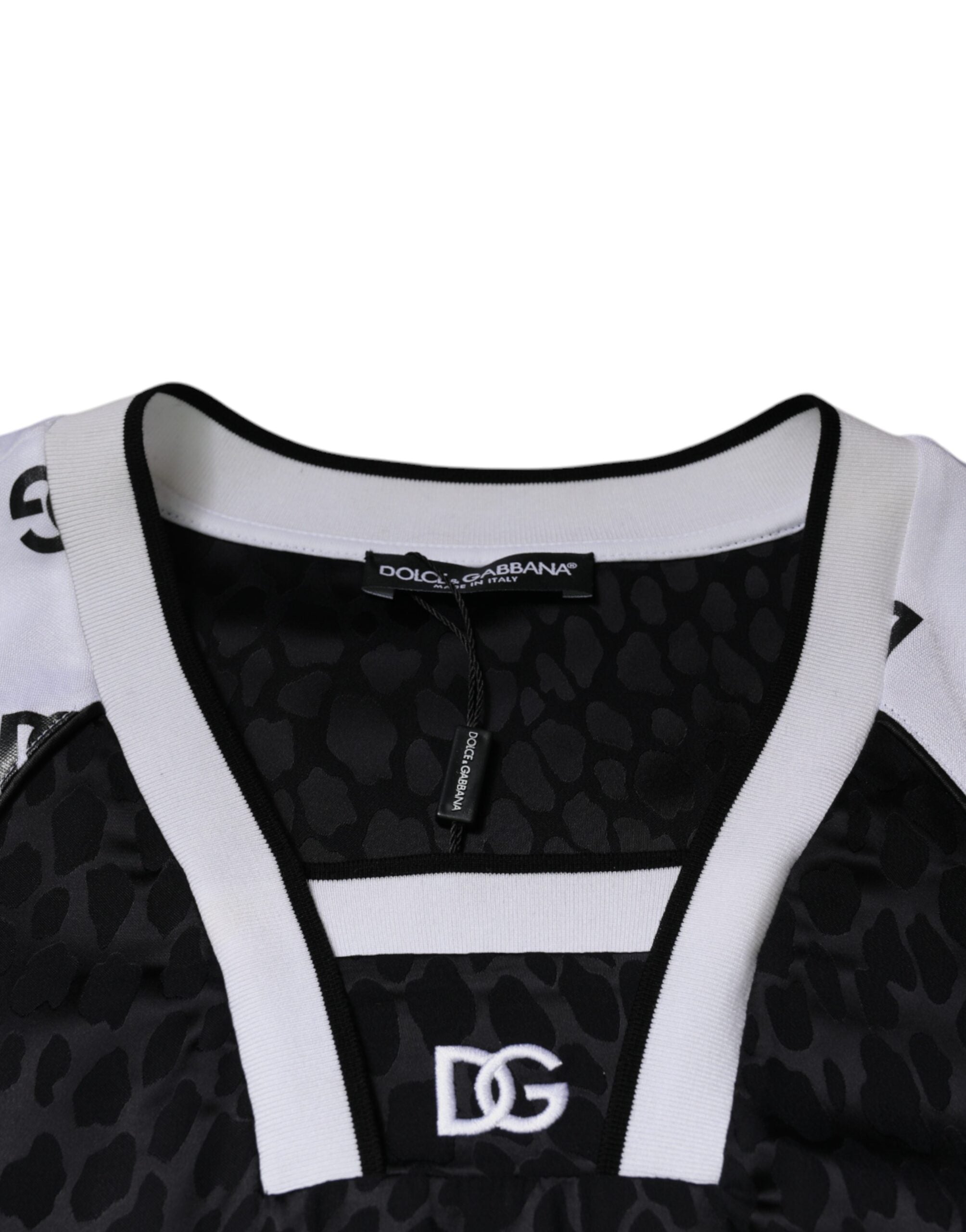 Dolce & Gabbana Black White Logo Men Short Sleeves T-shirt -   -  Dolce & Gabbana.