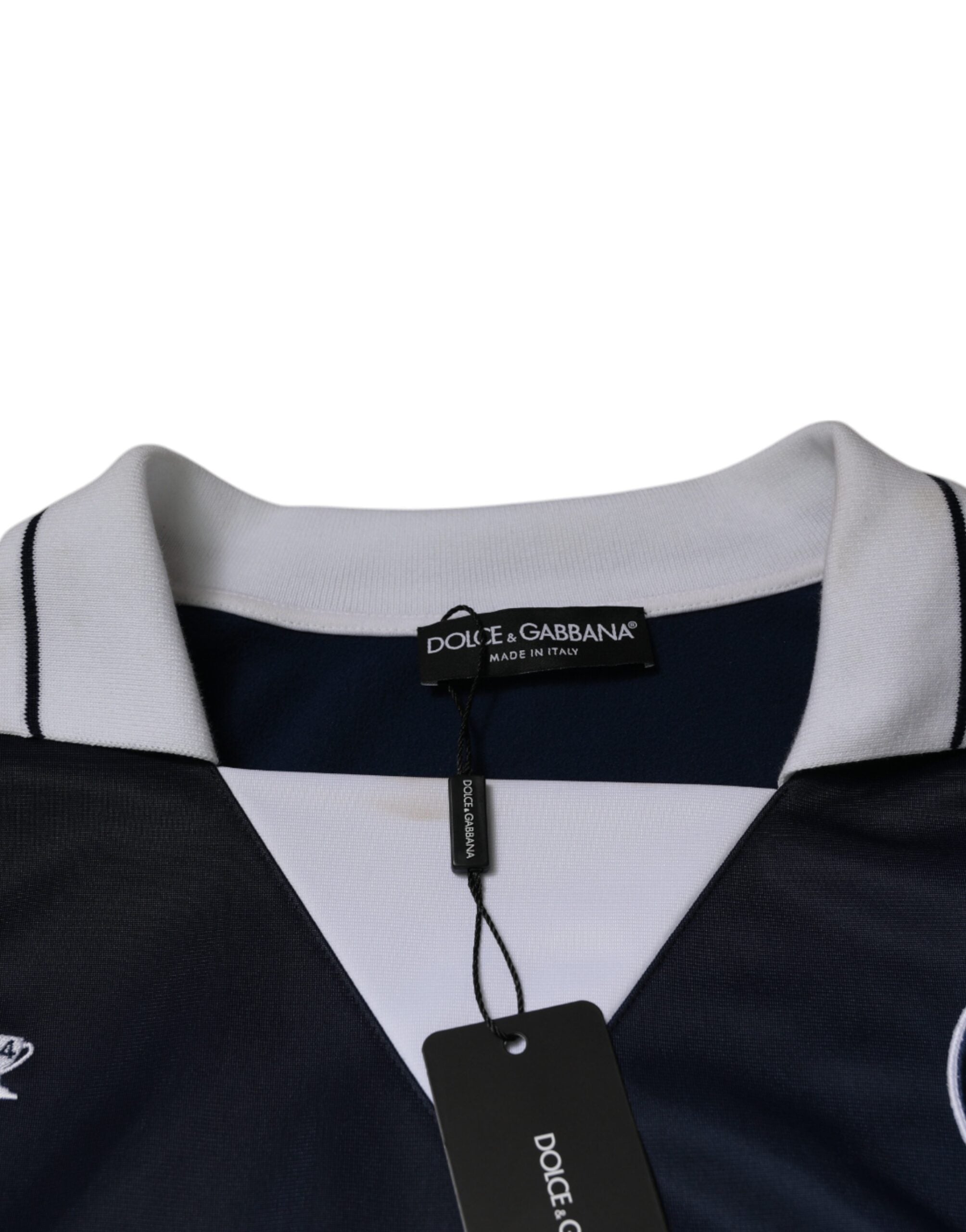 Dolce & Gabbana Blue White Milano Long Sleeve Jersey T-shirt -   -  Dolce & Gabbana.