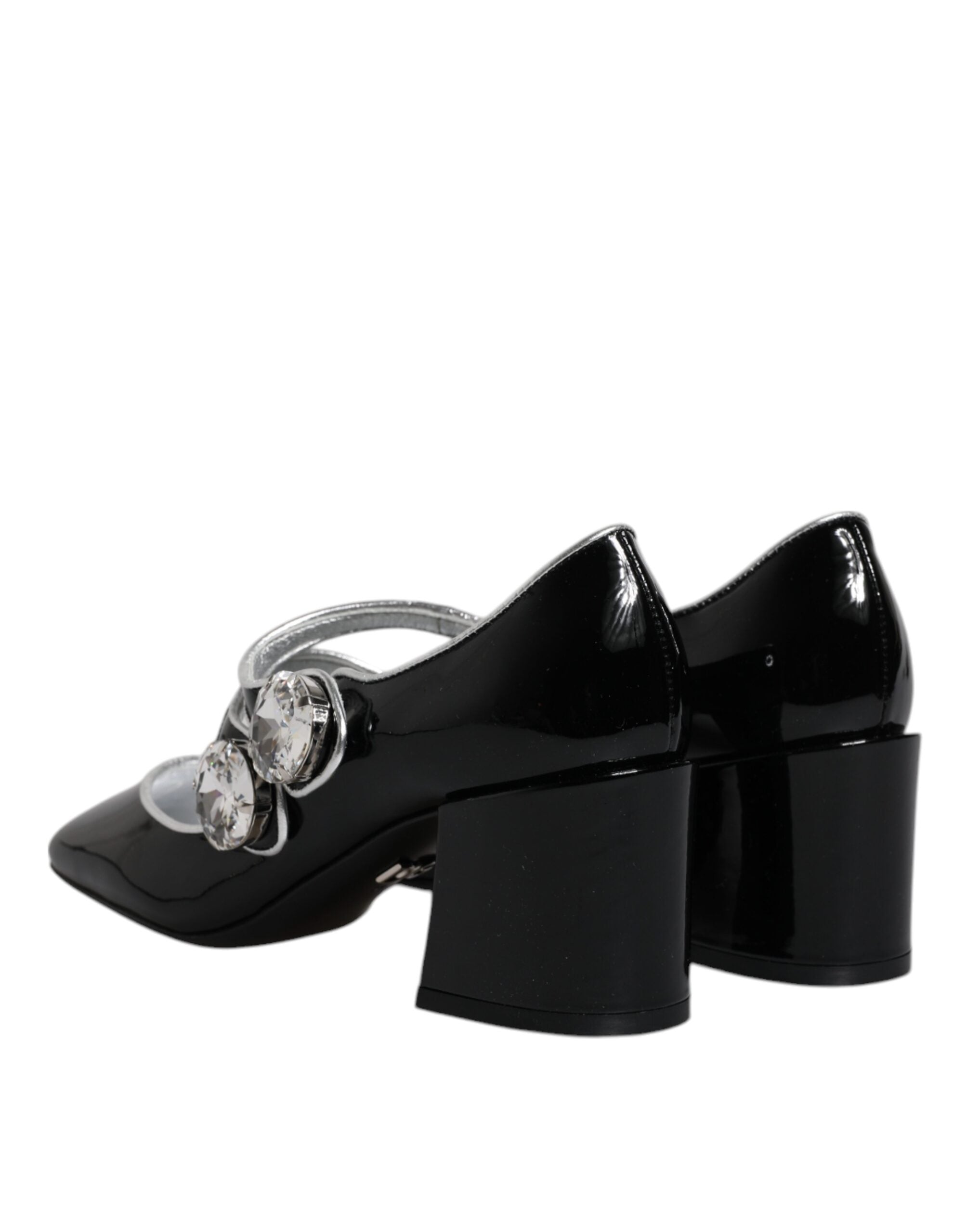 Dolce & Gabbana Black Patent Leather Crystal Mary Jane Pumps Shoes -   -  Dolce & Gabbana.