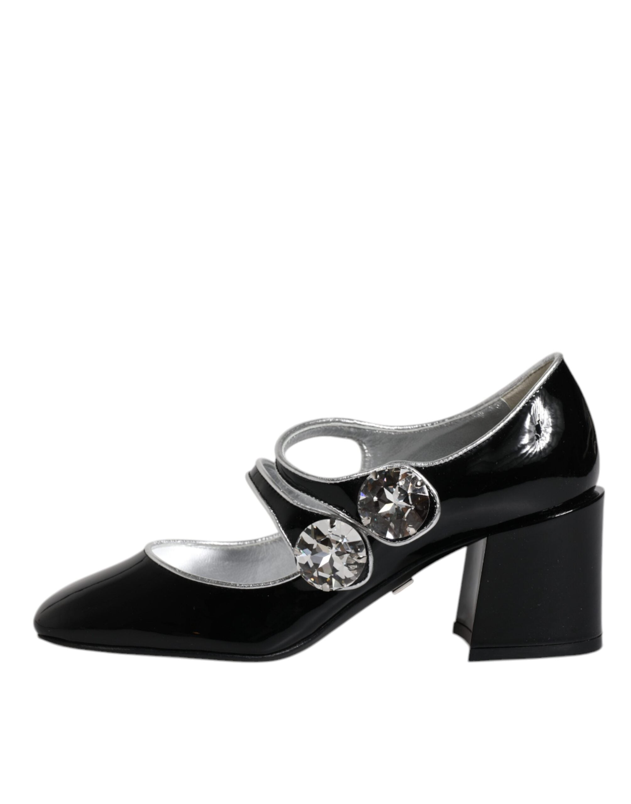 Dolce & Gabbana Black Patent Leather Crystal Mary Jane Pumps Shoes -   -  Dolce & Gabbana.