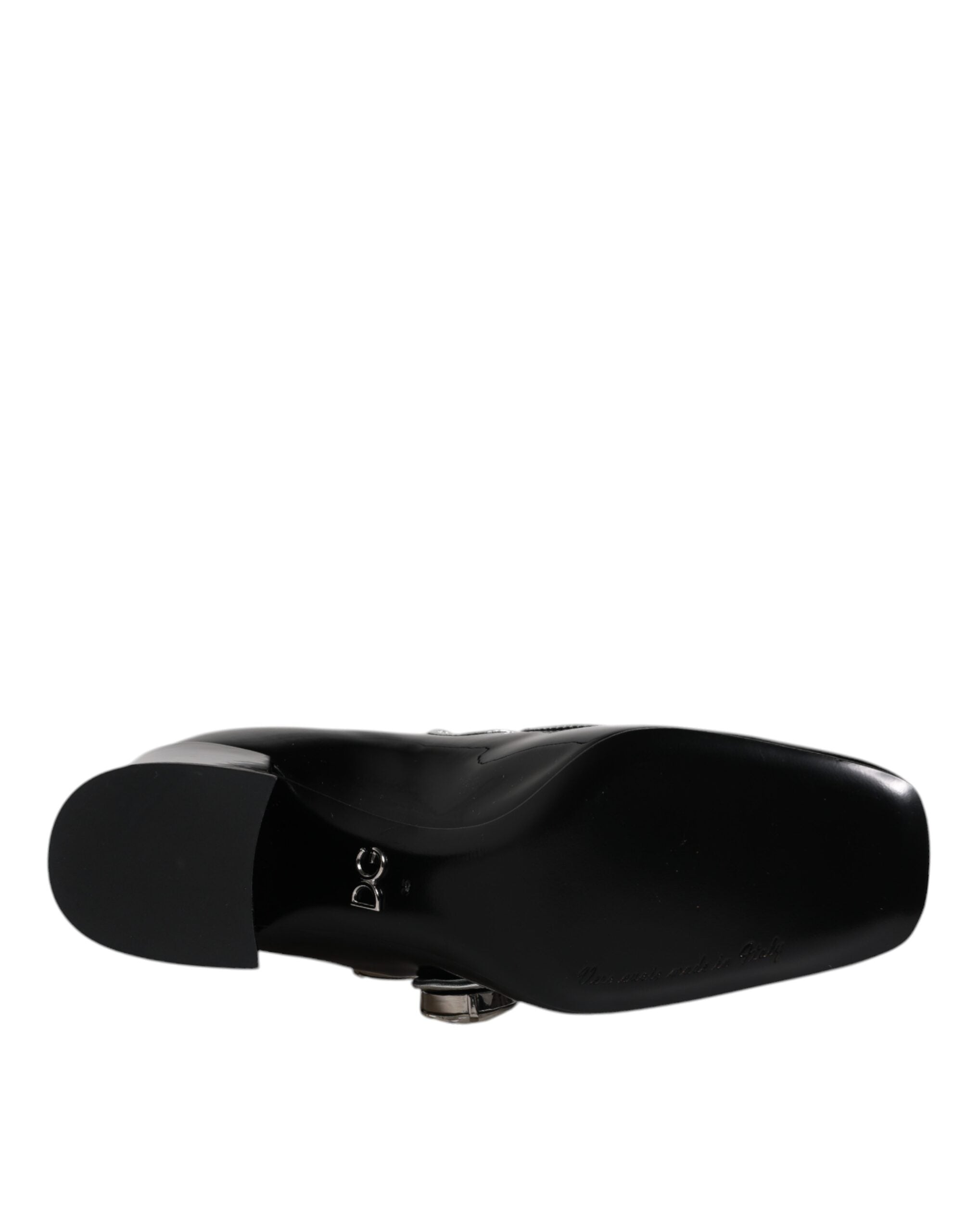 Dolce & Gabbana Black Patent Leather Crystal Mary Jane Pumps Shoes -   -  Dolce & Gabbana.