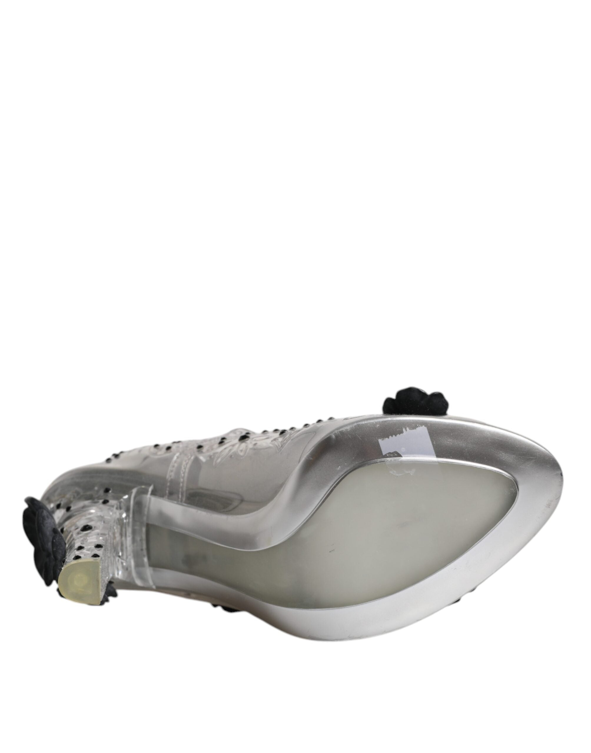 Dolce & Gabbana Clear Floral Crystal CINDERELLA Heels Shoes -   -  Dolce & Gabbana.