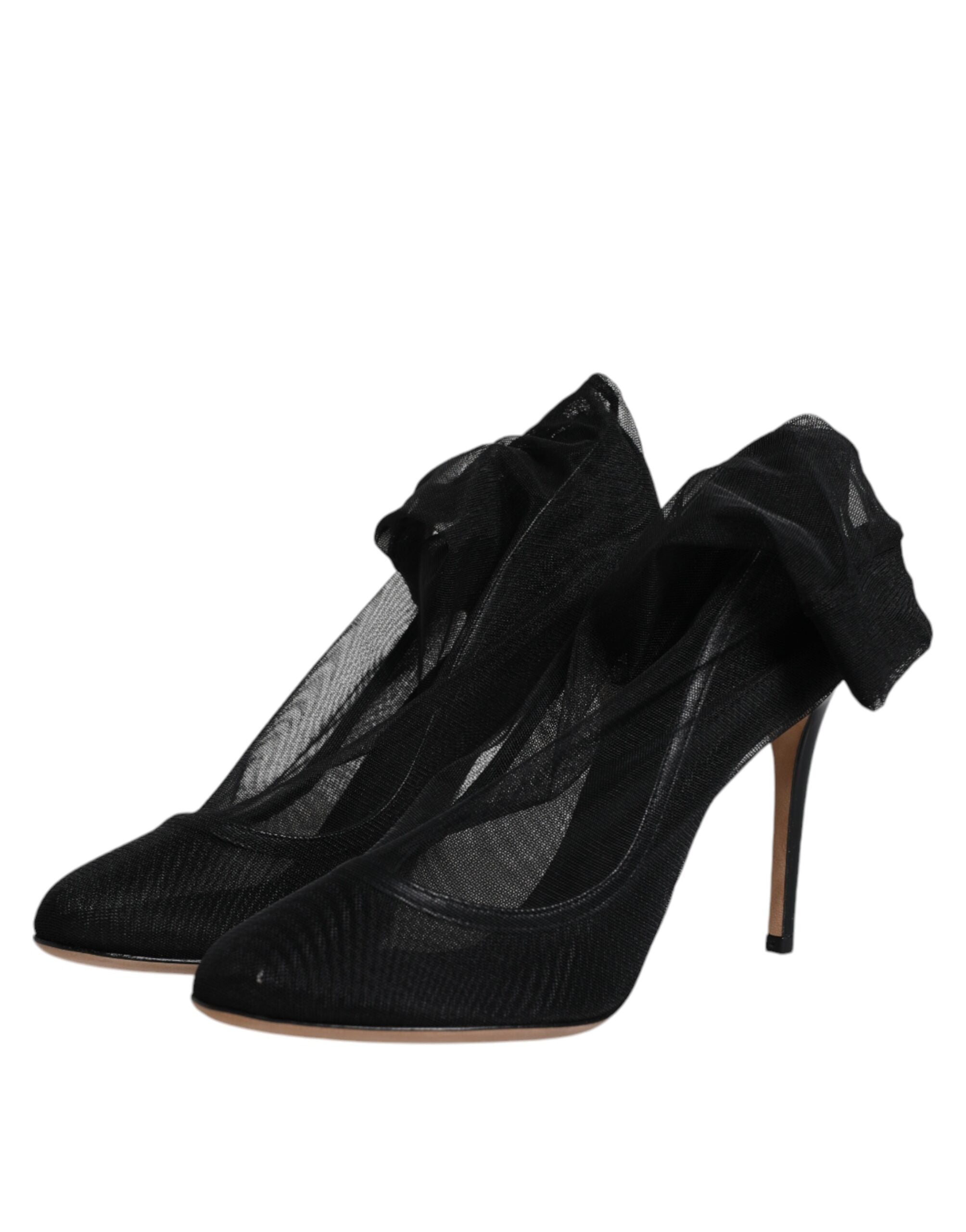 Dolce & Gabbana Black Nylon Stretch Mesh Sock Boots Shoes -   -  Dolce & Gabbana.