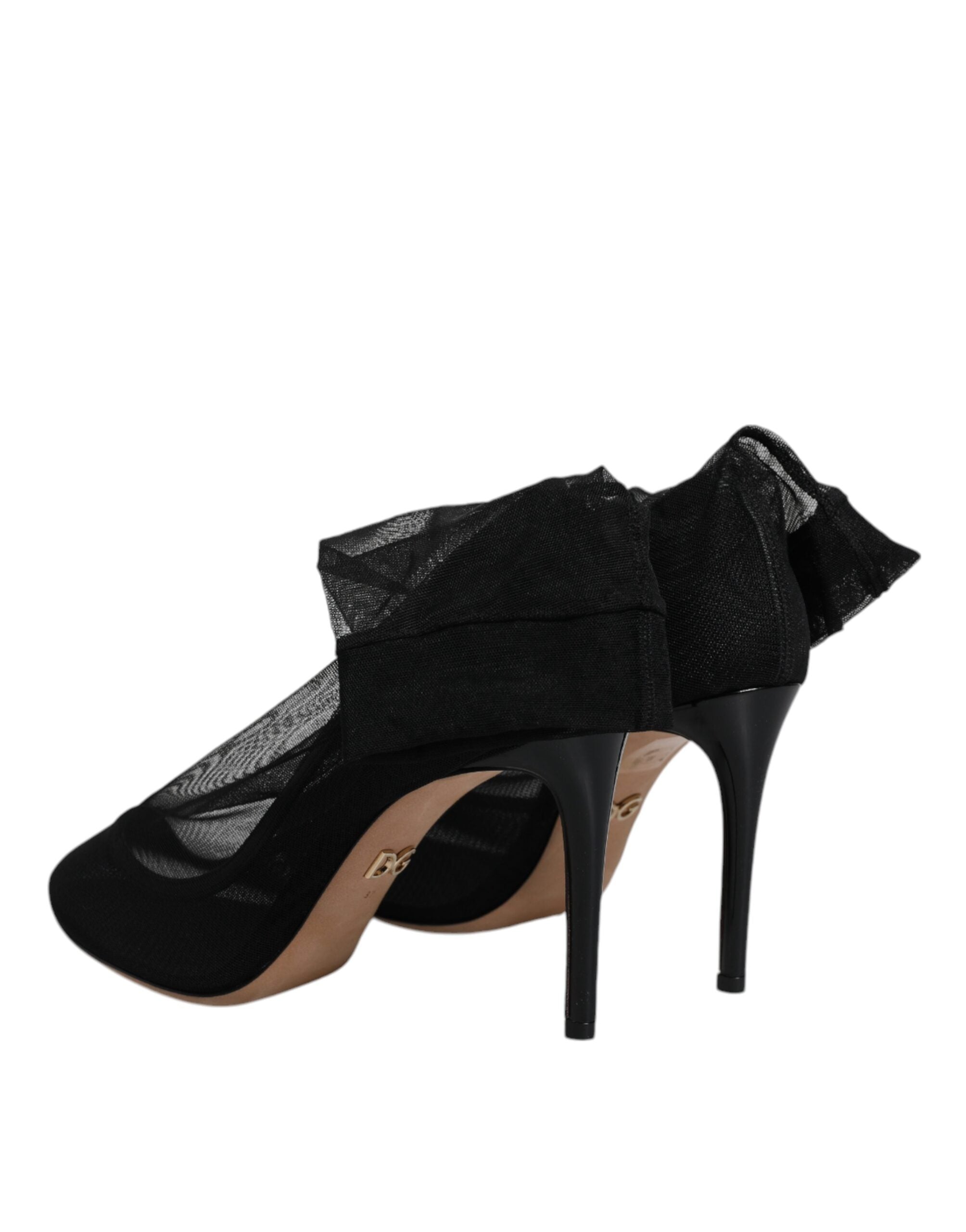 Dolce & Gabbana Black Nylon Stretch Mesh Sock Boots Shoes -   -  Dolce & Gabbana.