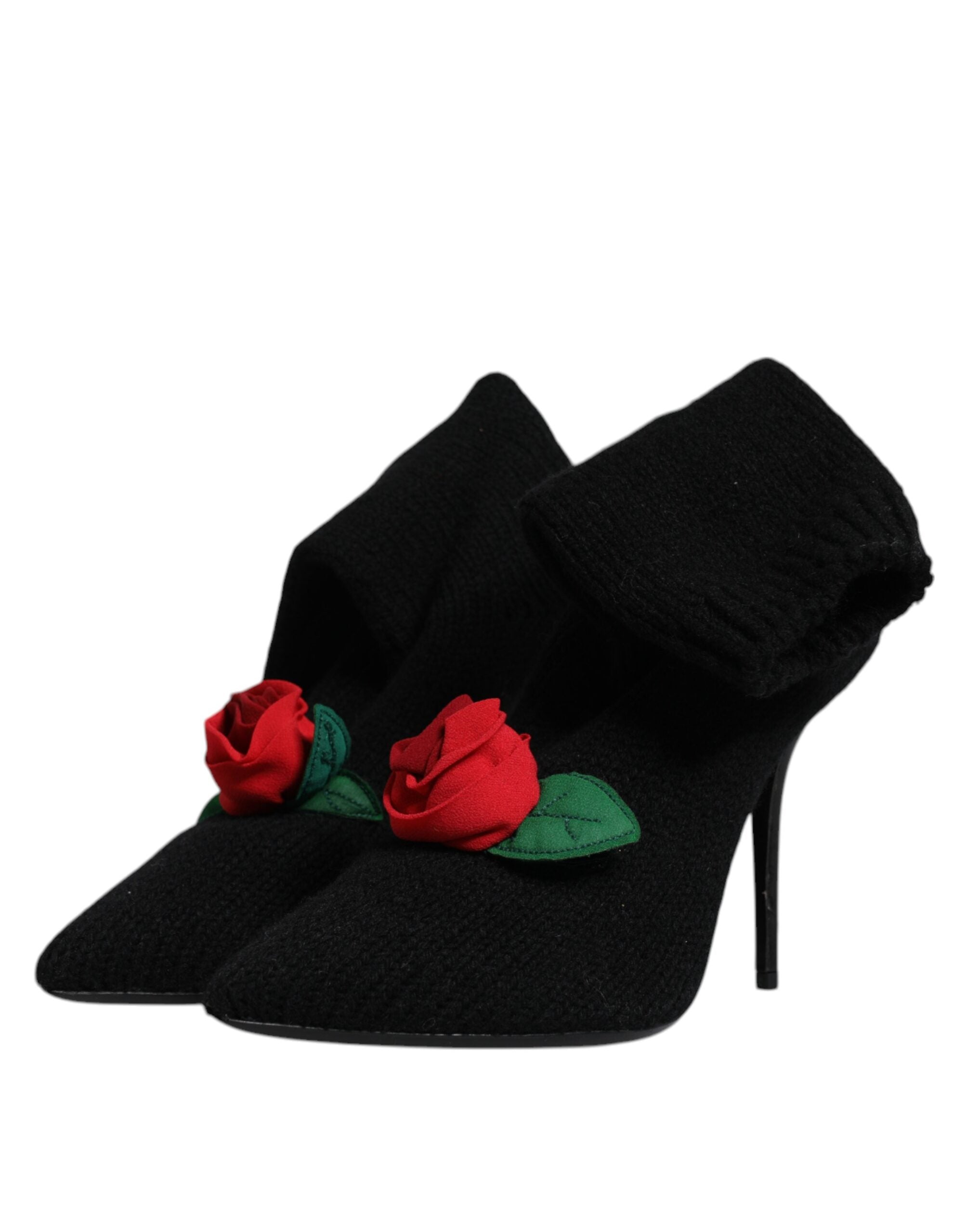 Dolce & Gabbana Black Stiletto Heels Mid Calf Boots Shoes -   -  Dolce & Gabbana.
