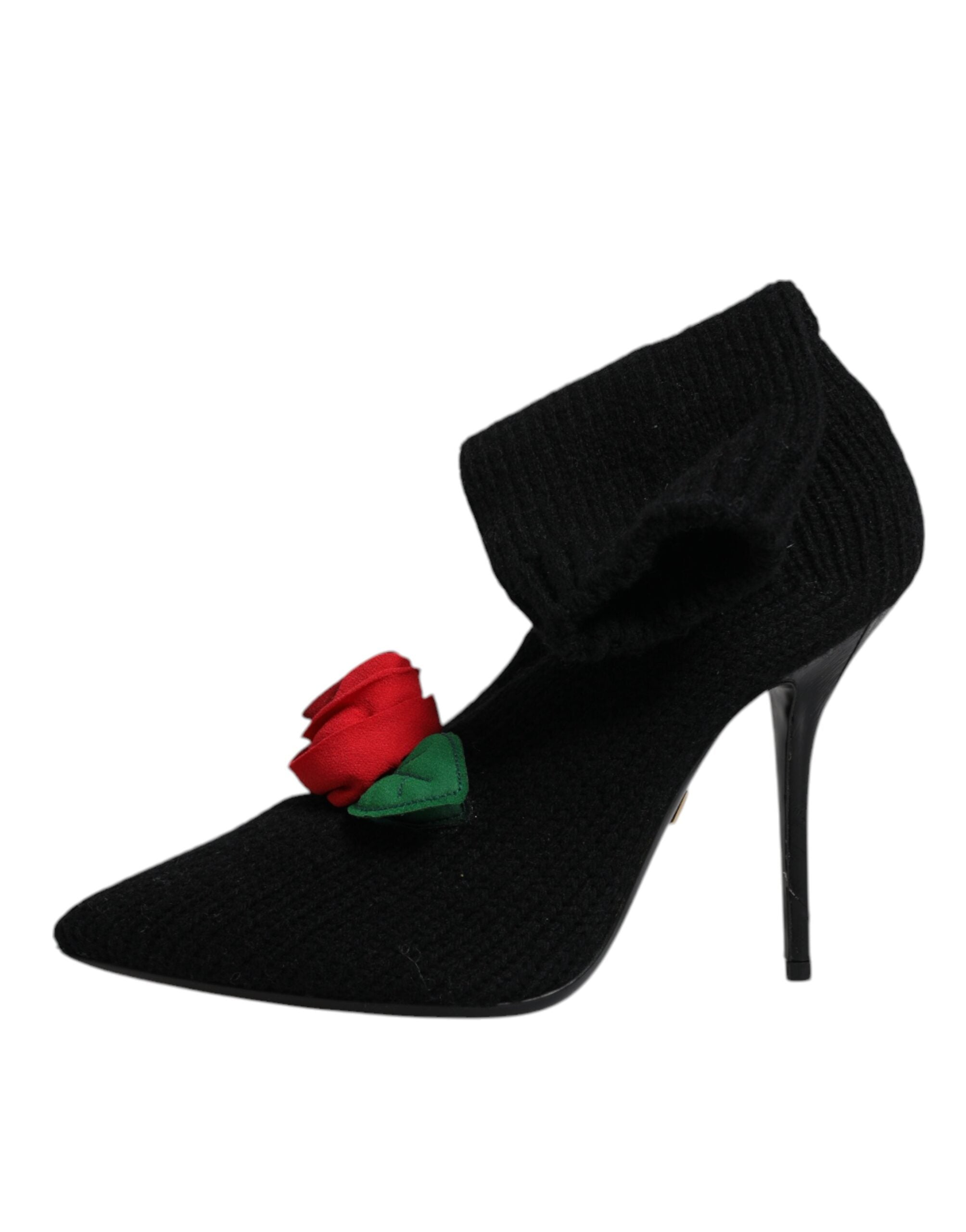 Dolce & Gabbana Black Stiletto Heels Mid Calf Boots Shoes -   -  Dolce & Gabbana.