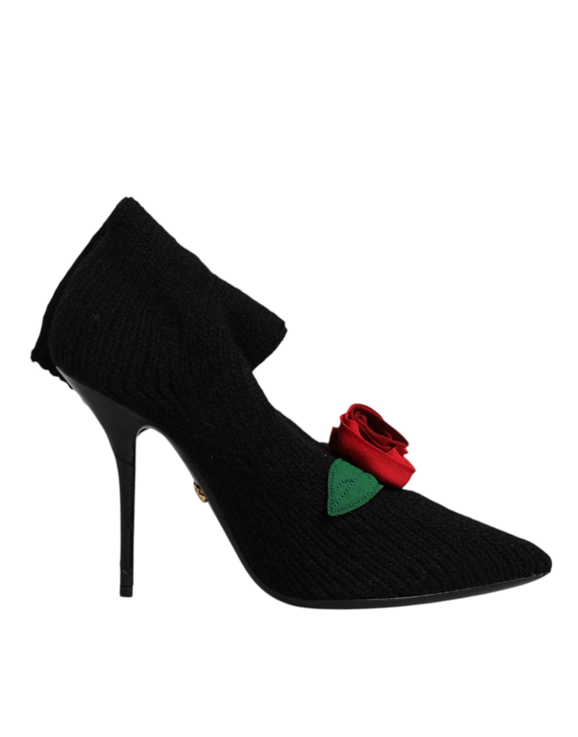 Dolce & Gabbana Black Stiletto Heels Mid Calf Boots Shoes -   -  Dolce & Gabbana.