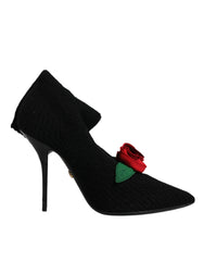 Dolce & Gabbana Black Stiletto Heels Mid Calf Boots Shoes -   -  Dolce & Gabbana.