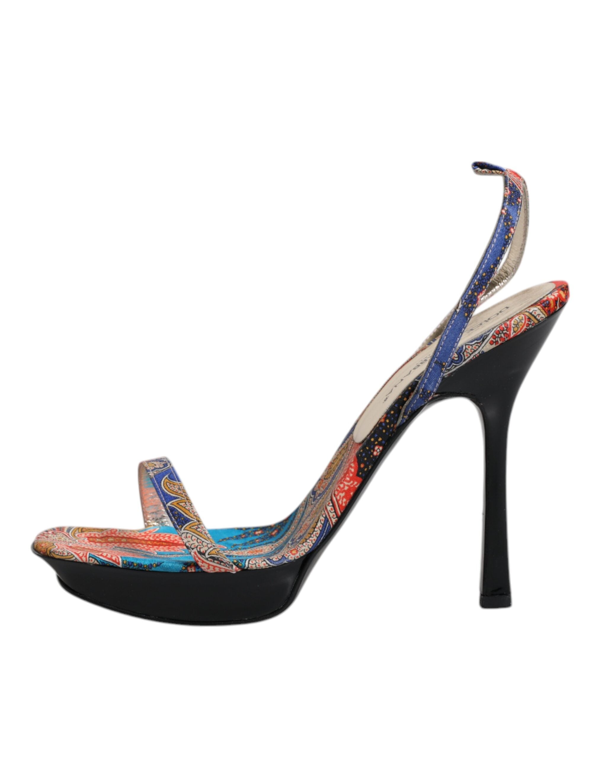 Dolce & Gabbana Multicolor Floral High Heels Sandals Shoes -   -  Dolce & Gabbana.