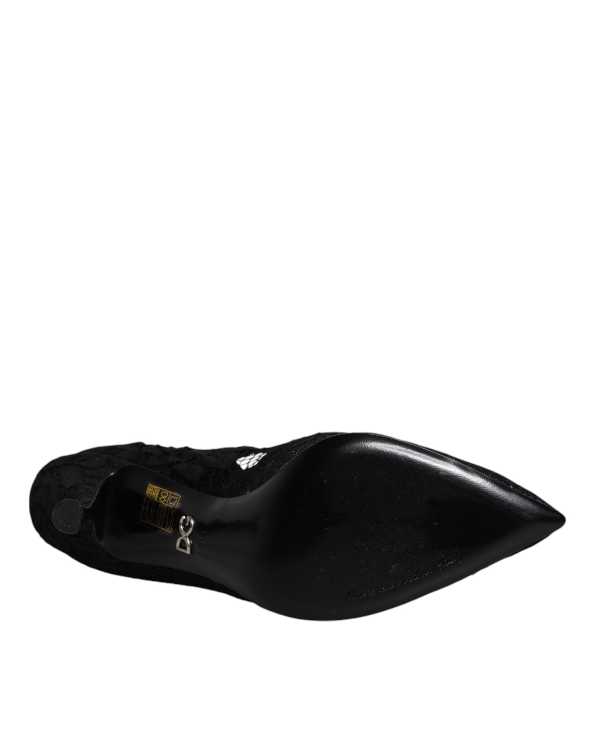 Dolce & Gabbana Black Lace Crystals Mary Jane Pumps Shoes -   -  Dolce & Gabbana.
