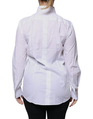 Dolce & Gabbana White Cotton Collared Long Sleeves Shirt Top -   -  Dolce & Gabbana.