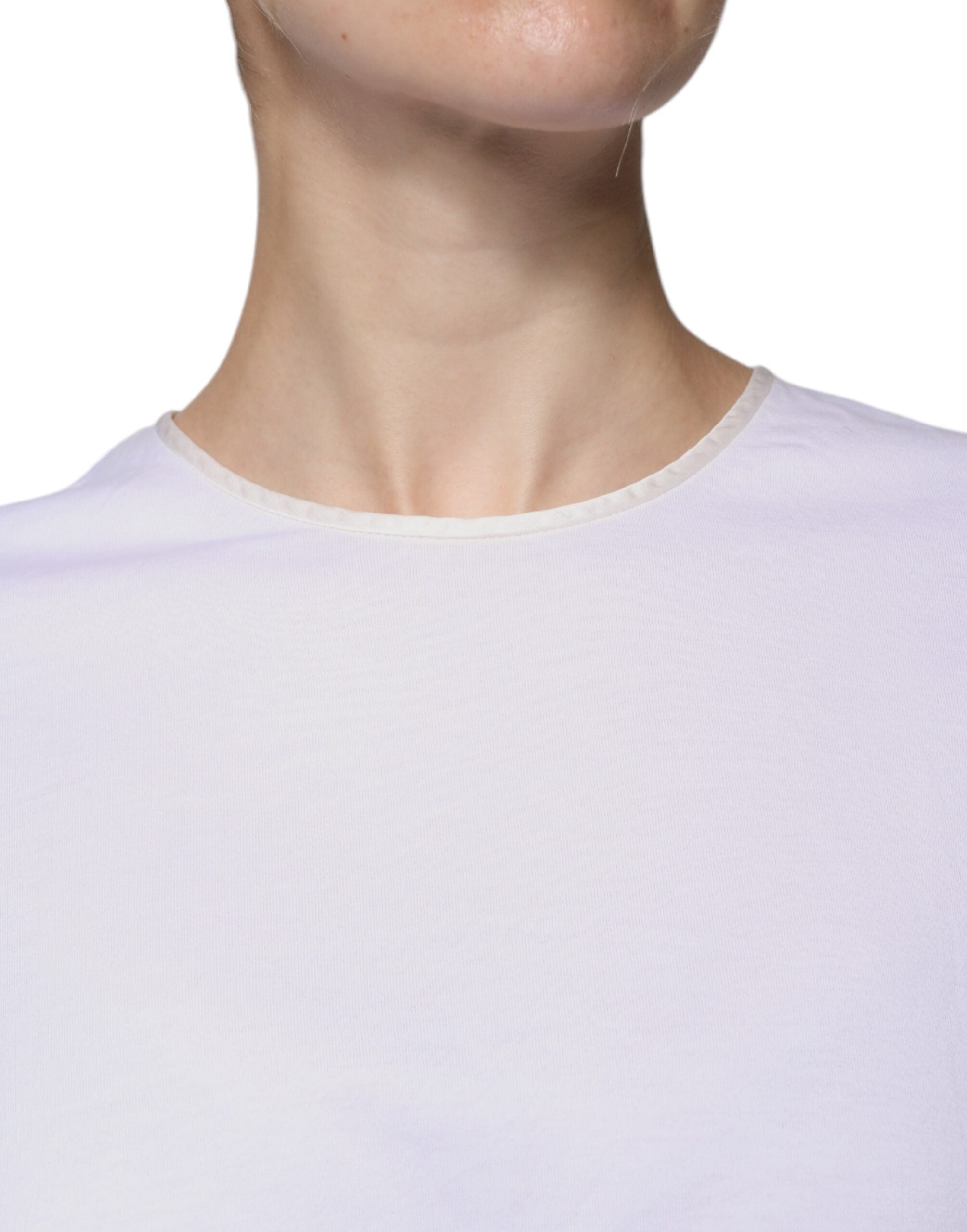 Dolce & Gabbana White Cotton Silk Round Neck Wrap Blouse Top -   -  Dolce & Gabbana.