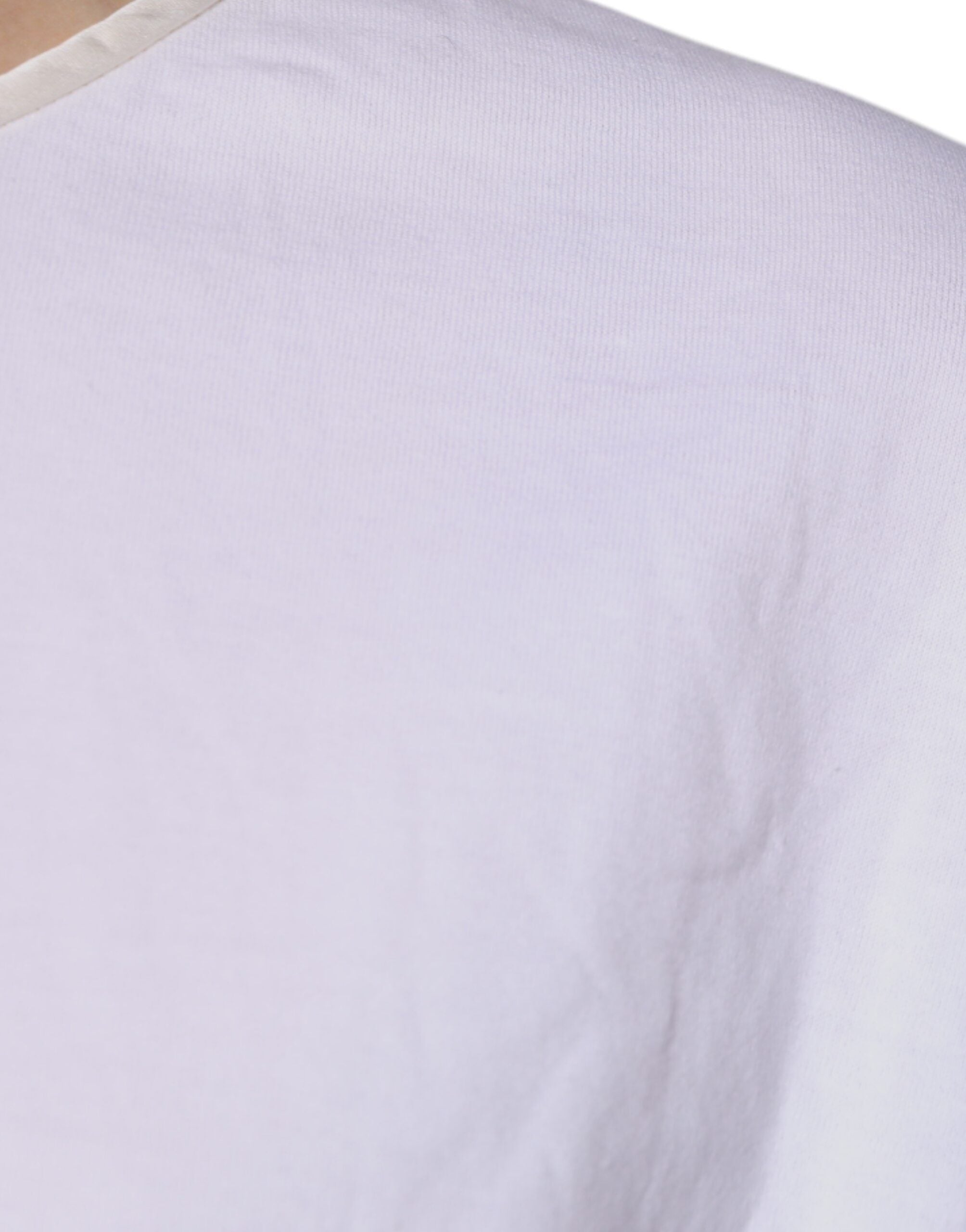 Dolce & Gabbana White Cotton Silk Round Neck Wrap Blouse Top -   -  Dolce & Gabbana.