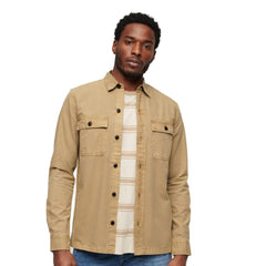 Superdry Beige Cotton Shirt -   -  Superdry.