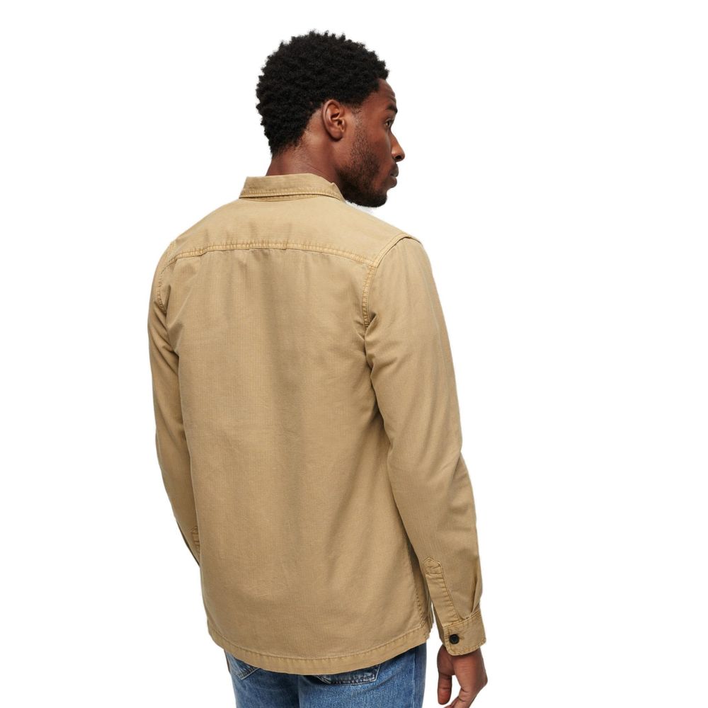 Superdry Beige Cotton Shirt -   -  Superdry.