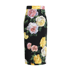 Dolce & Gabbana Rose and peony pattern Skirt -   -  Dolce & Gabbana.