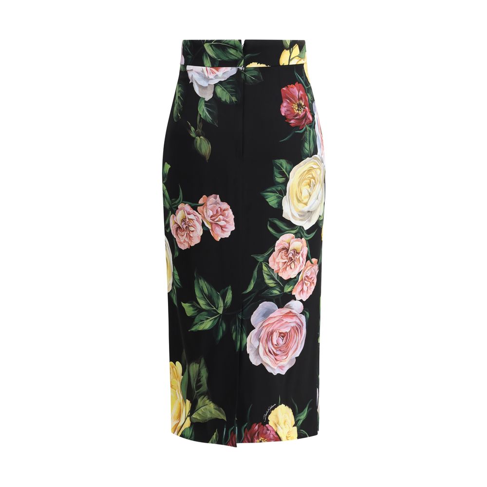 Dolce & Gabbana Rose and peony pattern Skirt -   -  Dolce & Gabbana.