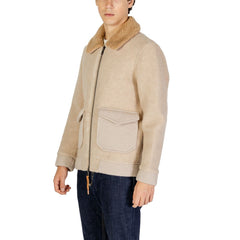Hydra Clothing Beige Polyester Jackets & Coat -   -  Hydra Clothing.