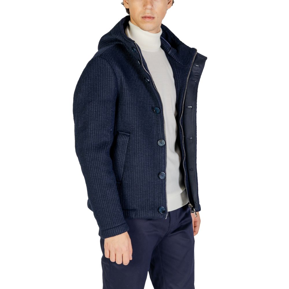 Hydra Clothing Blue Polyester Jackets & Coat -   -  Hydra Clothing.