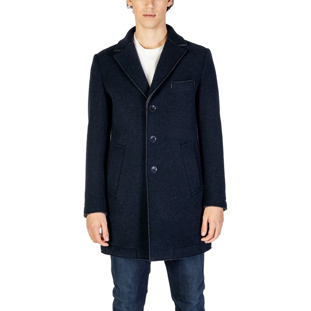 Hydra Clothing Blue Wool Coat -   -  Hydra Clothing.