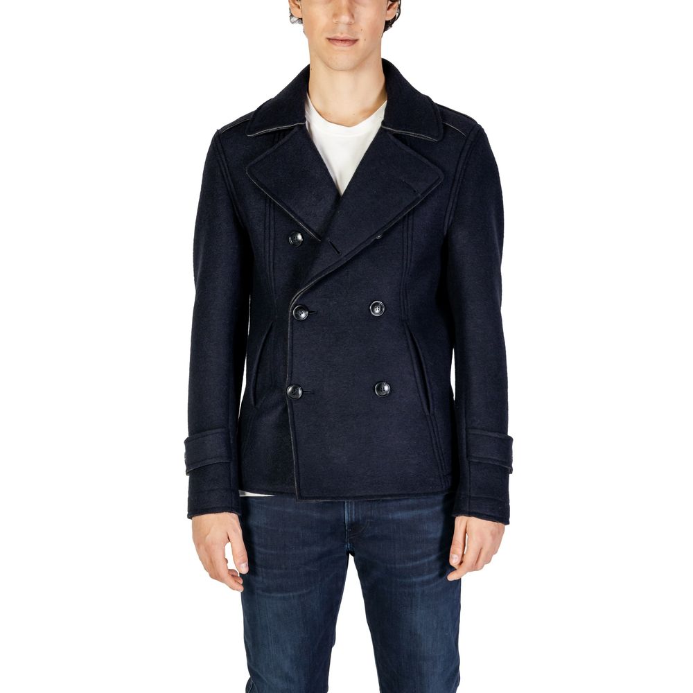 Hydra Clothing Blue Viscose Jackets & Coat -   -  Hydra Clothing.