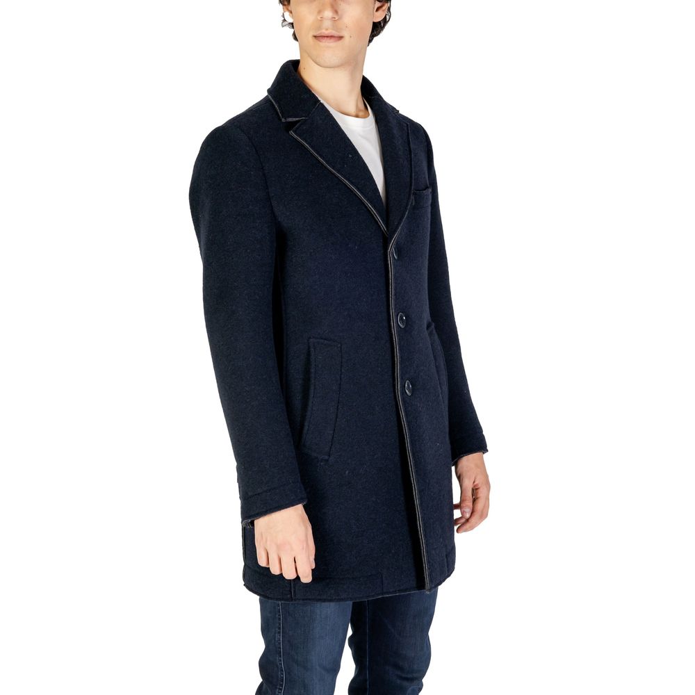 Hydra Clothing Blue Wool Coat -   -  Hydra Clothing.