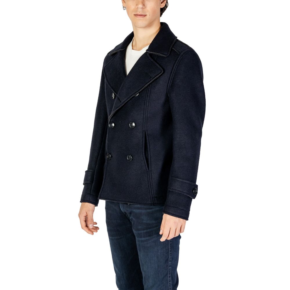 Hydra Clothing Blue Viscose Jackets & Coat -   -  Hydra Clothing.