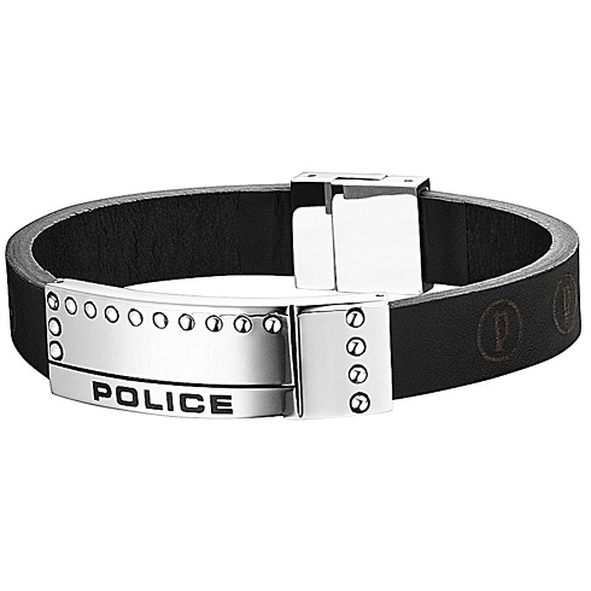 Men's Bracelet Police PJ.24643BLB.01-L Leather 18 cm -  Jewellery, Men -  Police.