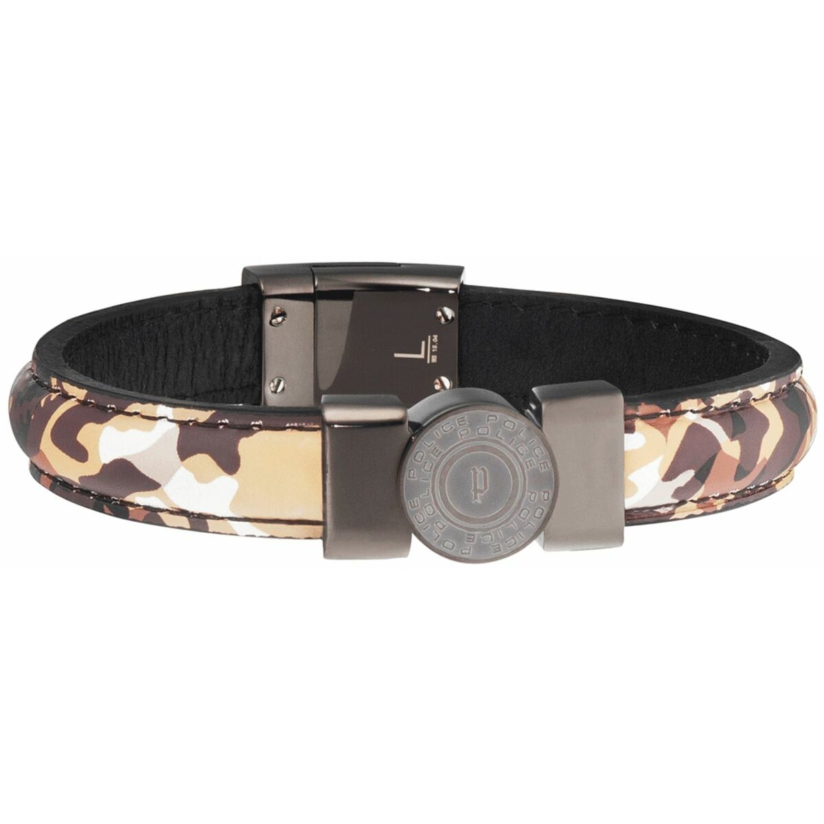 Men's Bracelet Police PJ25556BLU.02-L Leather 21 cm -  Jewellery, Men -  Police.
