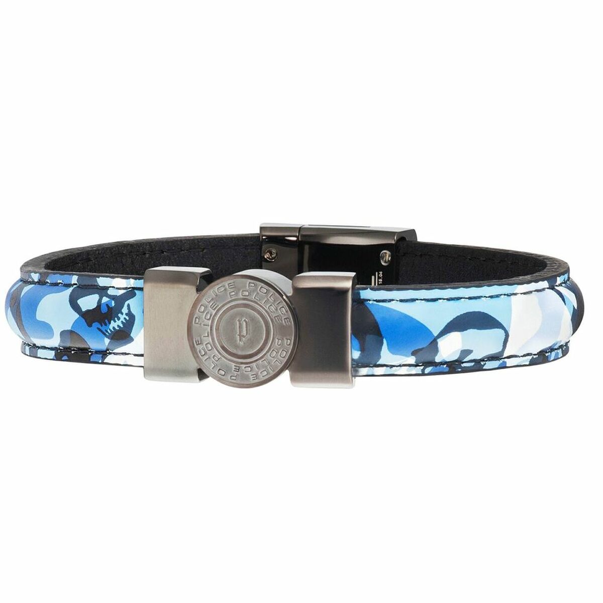 Men's Bracelet Police PJ25556BLU.03-L Leather 21 cm -  Jewellery, Men -  Police.