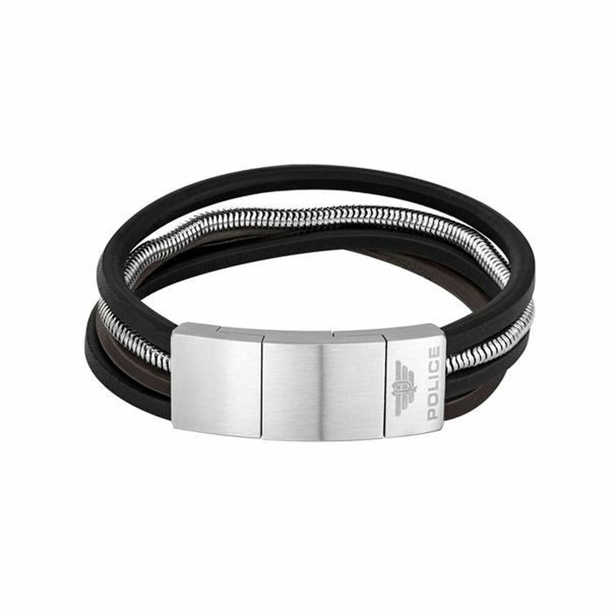 Men's Bracelet Police PJ26551BSS.01 Leather 19-21 cm -  Jewellery, Men -  Police.