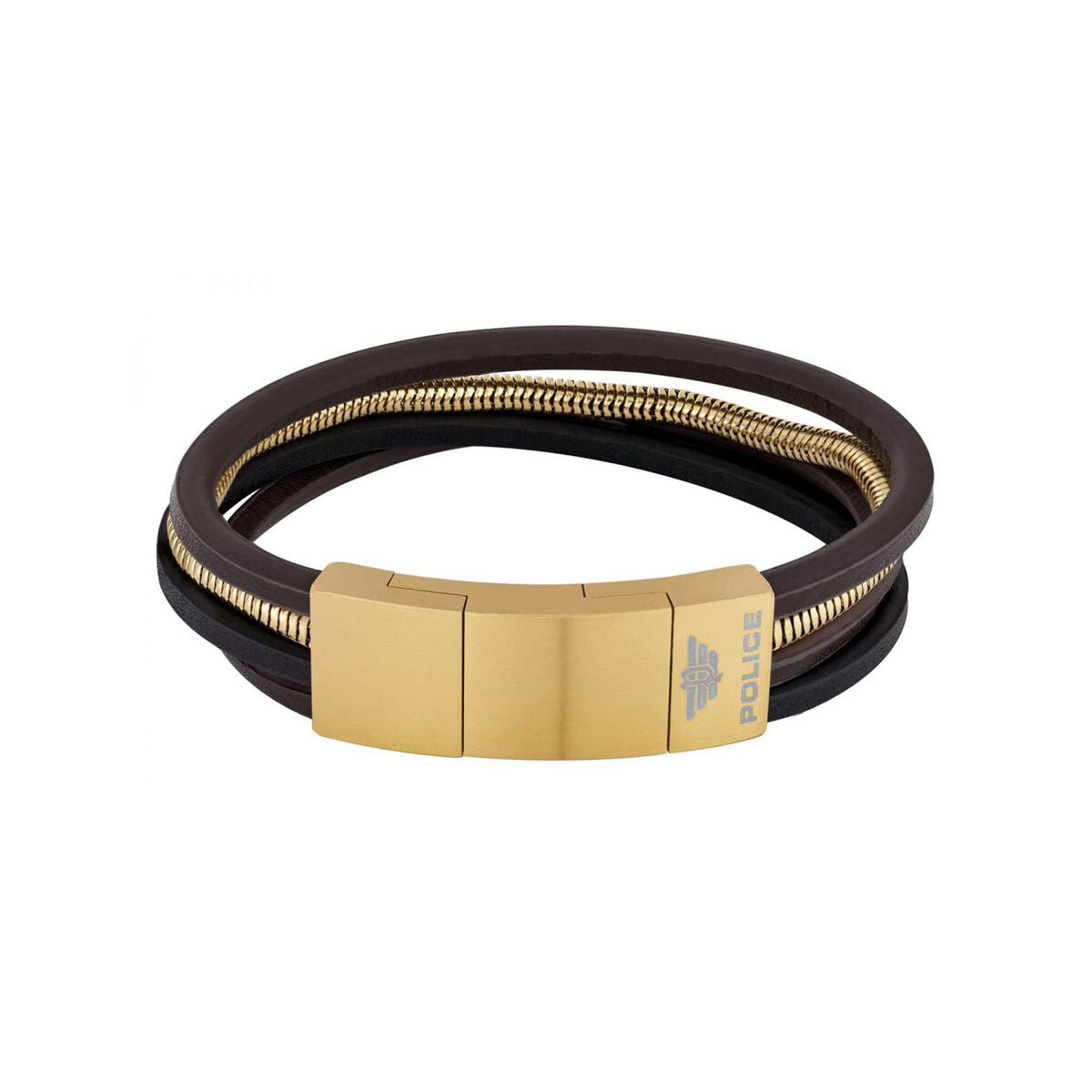 Men's Bracelet Police PJ26551BSG.02 Leather 19-21 cm -  Jewellery, Men -  Police.
