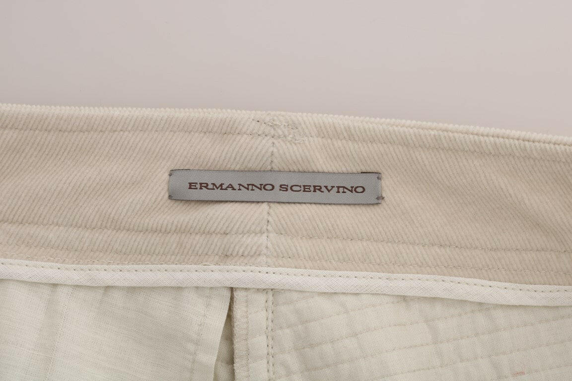 Ermanno Scervino Beige Slim Jeans Corduroy Skinny Pants -   -  Ermanno Scervino.