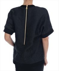 Dolce & Gabbana Black Brocade Cocktail Crystal Sweater -   -  Dolce & Gabbana.