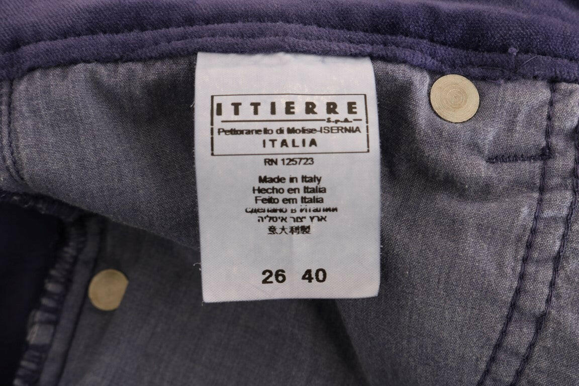 Ermanno Scervino Purple Corduroy Stretch Bootcut Pants -   -  Ermanno Scervino.