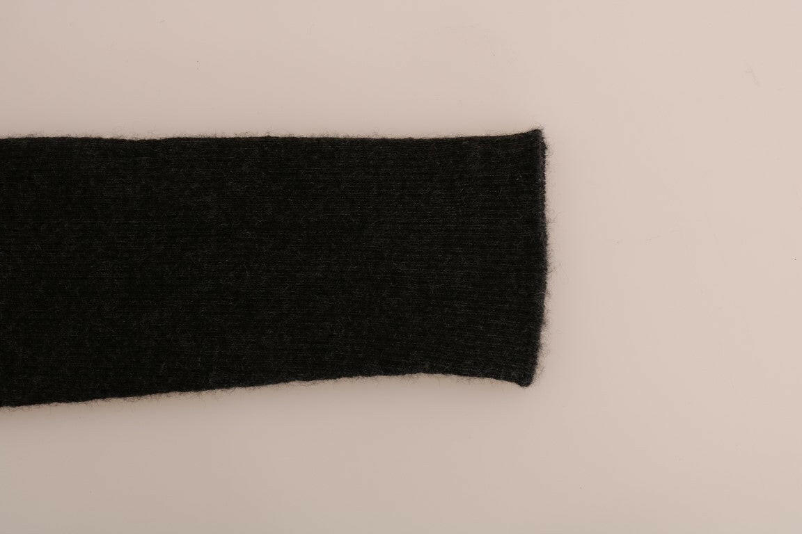 Dolce & Gabbana Gray Cashmere Ribbed Stretch Tights -   -  Dolce & Gabbana.