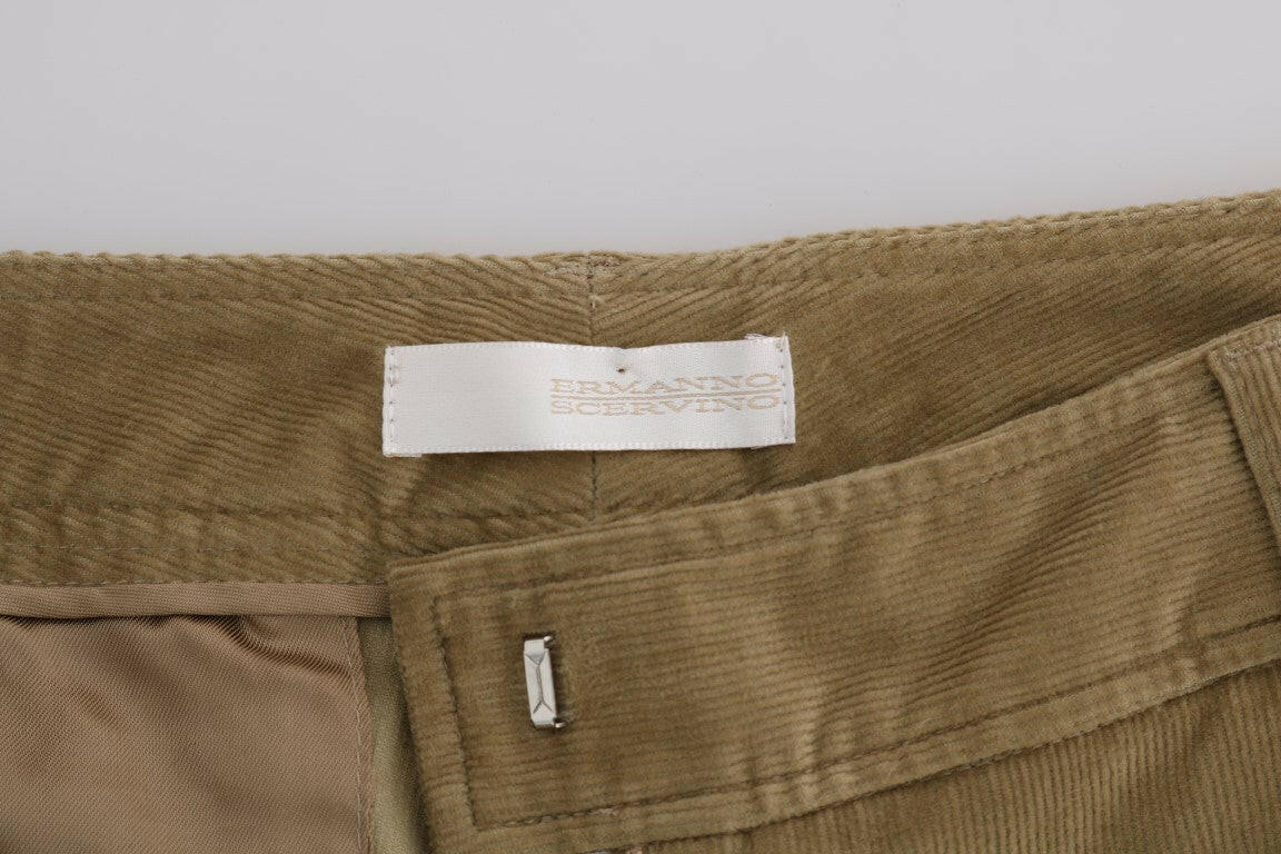 Ermanno Scervino Beige Cotton Corduroys Pants -   -  Ermanno Scervino.