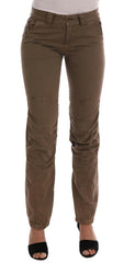 Ermanno Scervino Brown Cotton Casual Slim Fit Pants -   -  Ermanno Scervino.