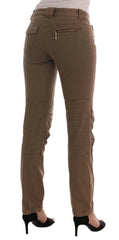 Ermanno Scervino Brown Cotton Casual Slim Fit Pants -   -  Ermanno Scervino.