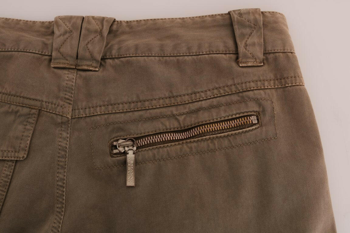 Ermanno Scervino Brown Cotton Casual Slim Fit Pants -   -  Ermanno Scervino.