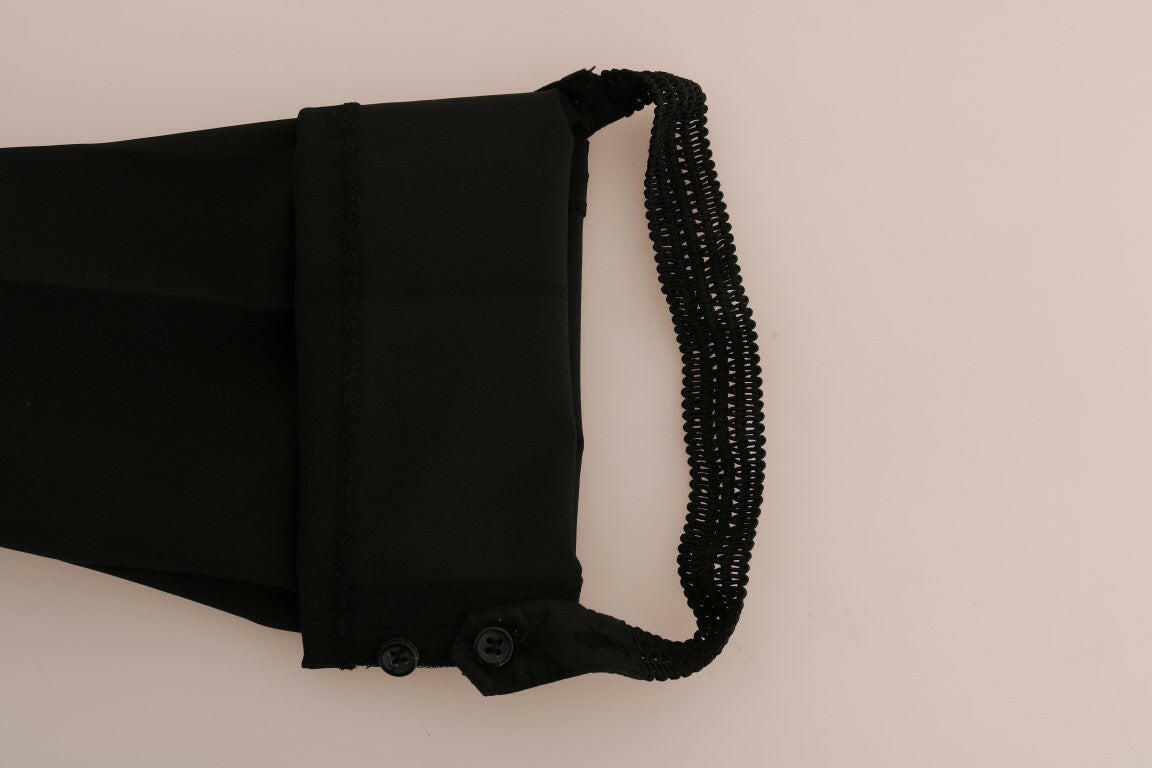 Ermanno Scervino Black Stretch Leggings Pants -   -  Ermanno Scervino.