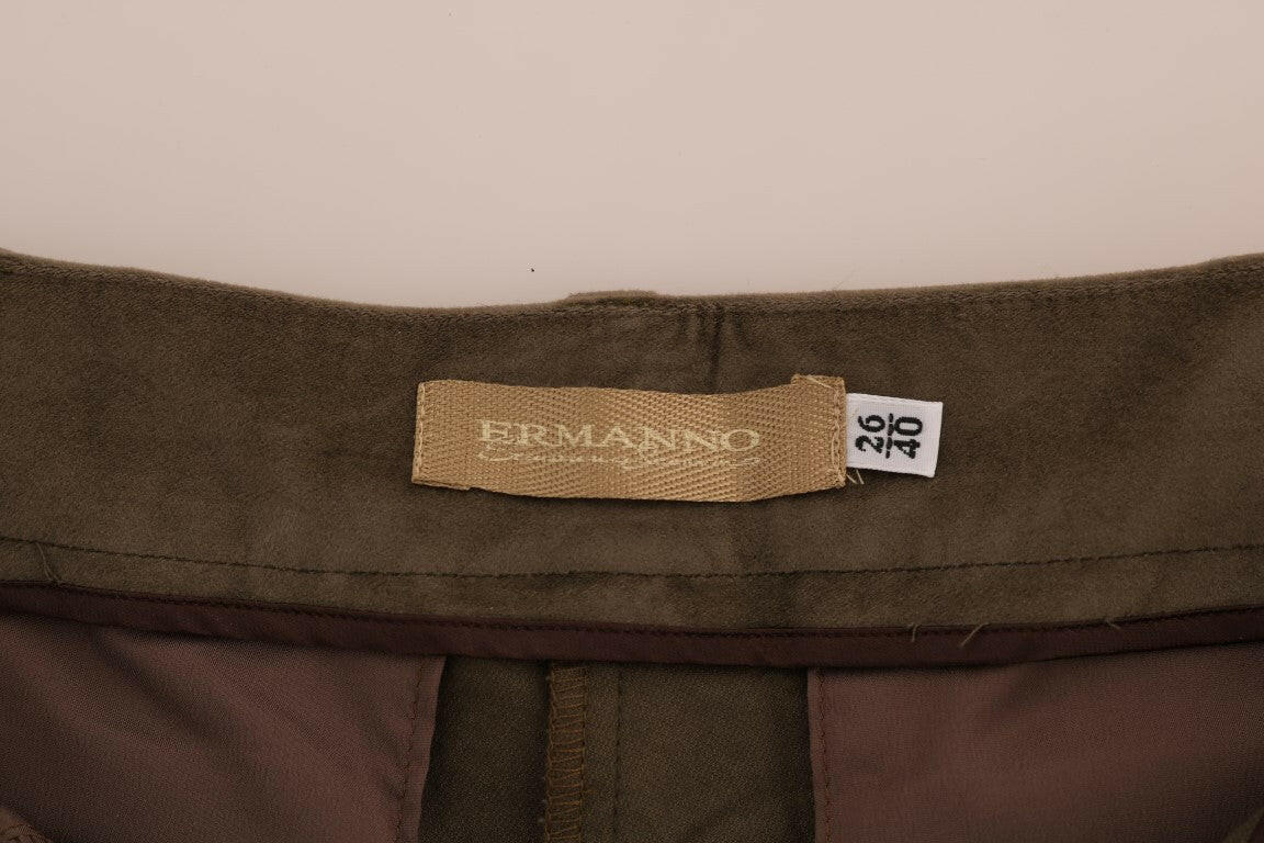 Ermanno Scervino Brown Velvet Bermuda Shorts -   -  Ermanno Scervino.