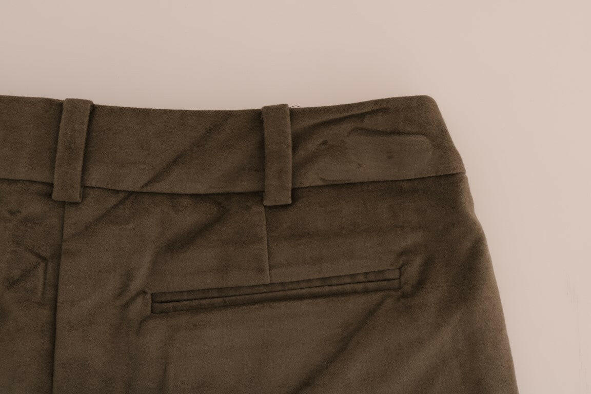Ermanno Scervino Brown Velvet Bermuda Shorts -   -  Ermanno Scervino.