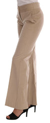 Ermanno Scervino Beige Cotton Bootcut Pants -   -  Ermanno Scervino.