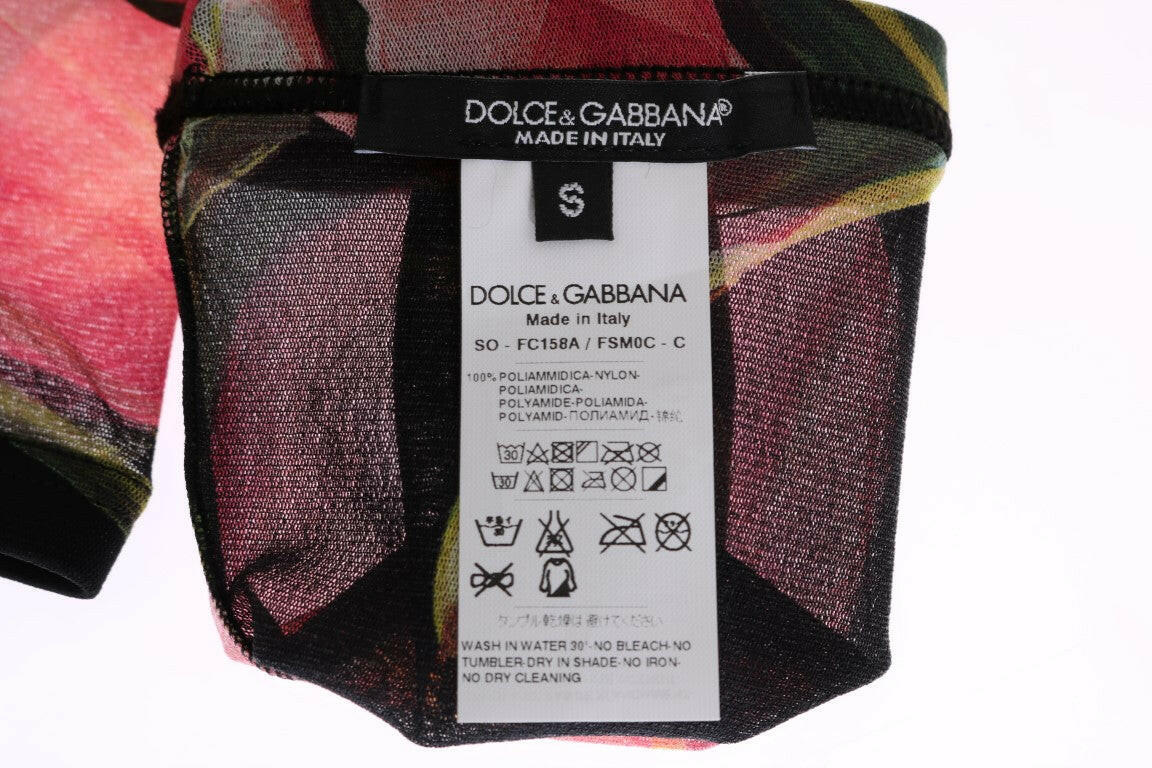 Dolce & Gabbana Multicolor Floral Tulip Nylon Socks -   -  Dolce & Gabbana.