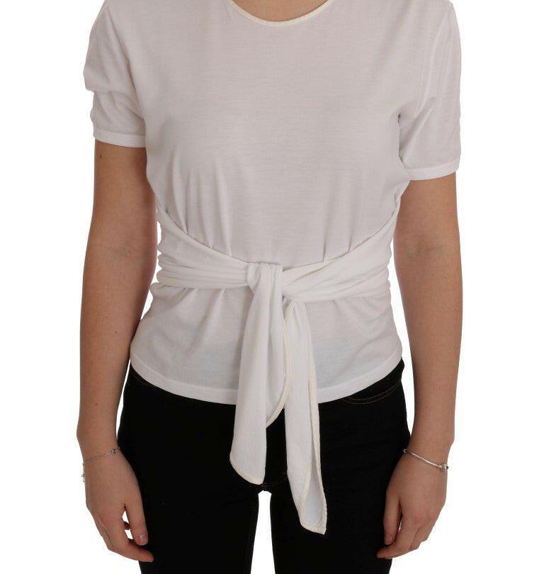 Dolce & Gabbana White Cotton Silk T-Shirt -   -  Dolce & Gabbana.