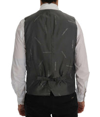 Dolce & Gabbana Gray STAFF Cotton Rayon Vest -  Vests for Men Suits -  Dolce & Gabbana.