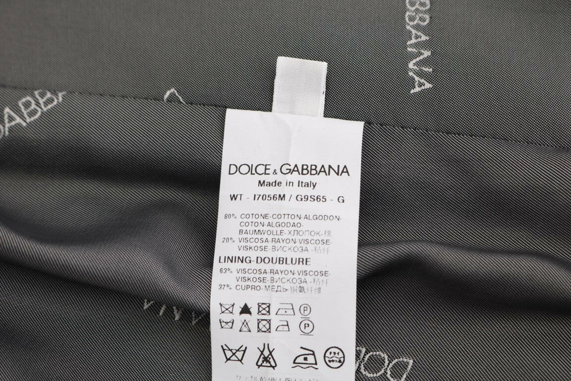 Dolce & Gabbana Gray STAFF Cotton Rayon Vest -  Vests for Men Suits -  Dolce & Gabbana.
